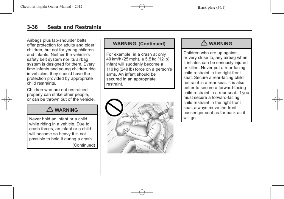 CHEVROLET 2012 Impala User Manual | Page 80 / 360