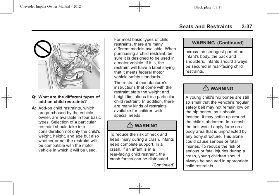 CHEVROLET 2012 Impala User Manual | Page 81 / 360