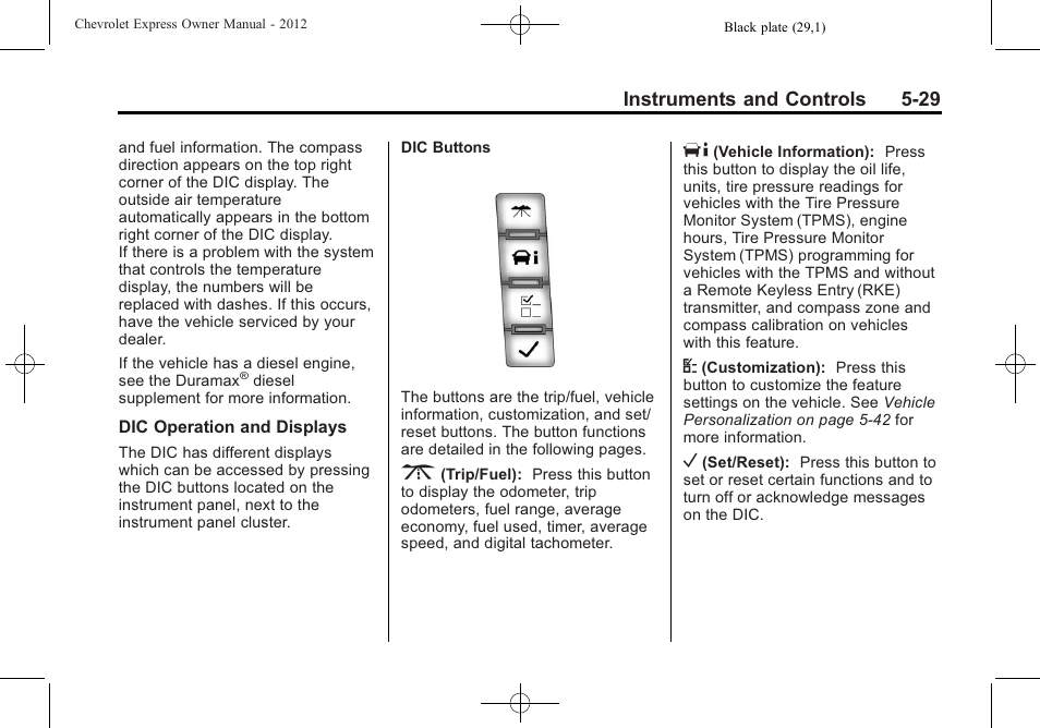 CHEVROLET 2012 Express User Manual | Page 141 / 430