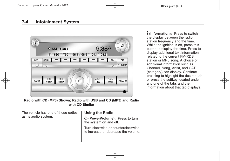 CHEVROLET 2012 Express User Manual | Page 172 / 430