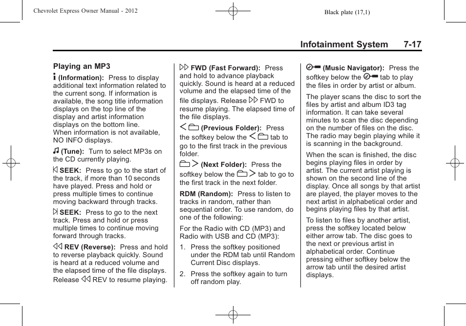 CHEVROLET 2012 Express User Manual | Page 185 / 430