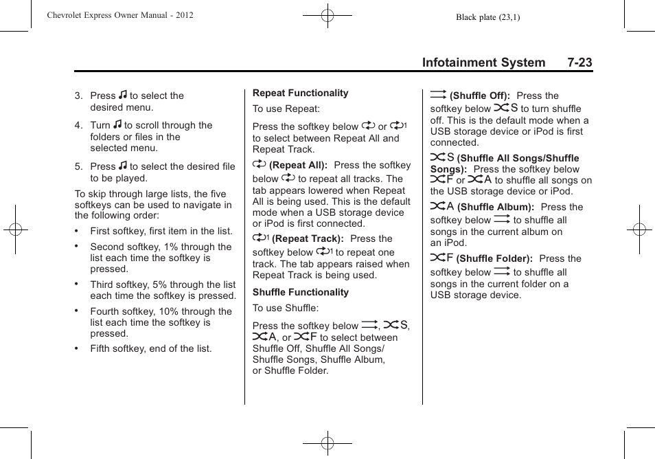 CHEVROLET 2012 Express User Manual | Page 191 / 430