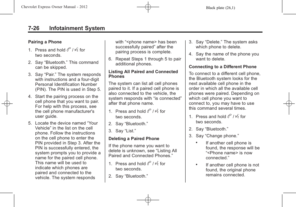CHEVROLET 2012 Express User Manual | Page 194 / 430