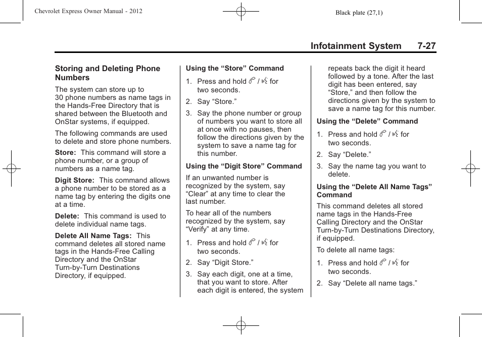 CHEVROLET 2012 Express User Manual | Page 195 / 430