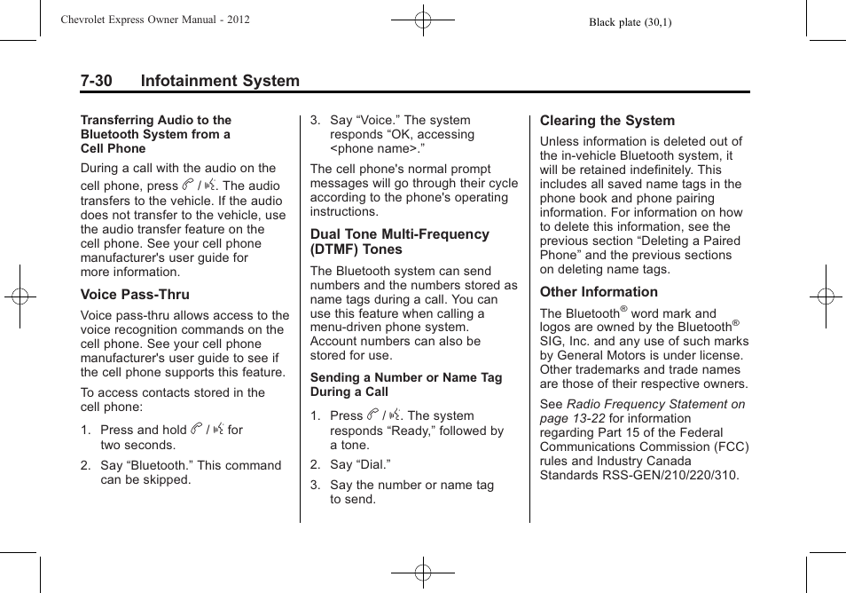 CHEVROLET 2012 Express User Manual | Page 198 / 430