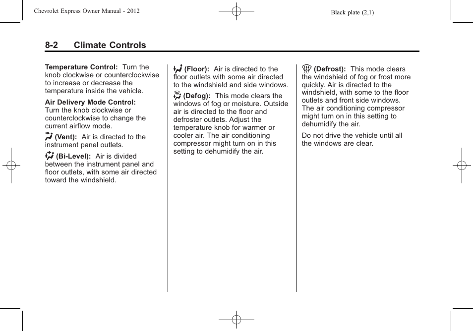 CHEVROLET 2012 Express User Manual | Page 200 / 430