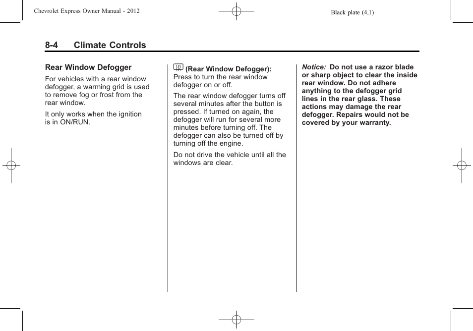 CHEVROLET 2012 Express User Manual | Page 202 / 430