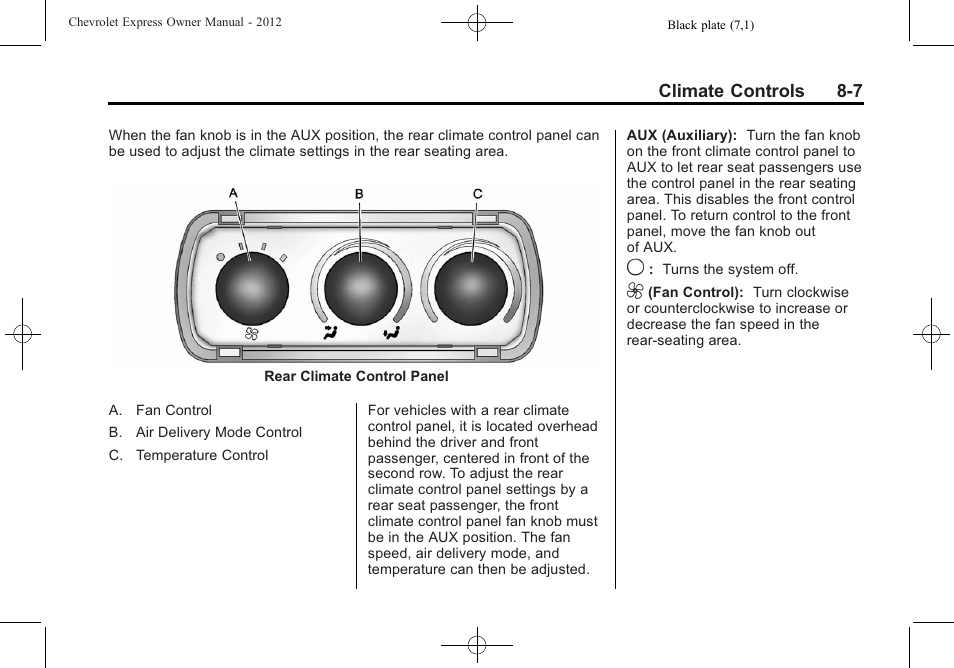 CHEVROLET 2012 Express User Manual | Page 205 / 430