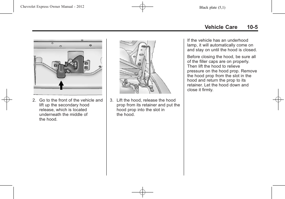 Vehicle care 10-5 | CHEVROLET 2012 Express User Manual | Page 269 / 430