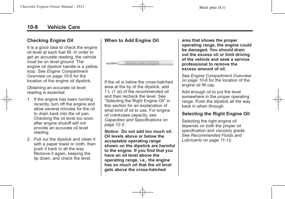 8 vehicle care | CHEVROLET 2012 Express User Manual | Page 272 / 430