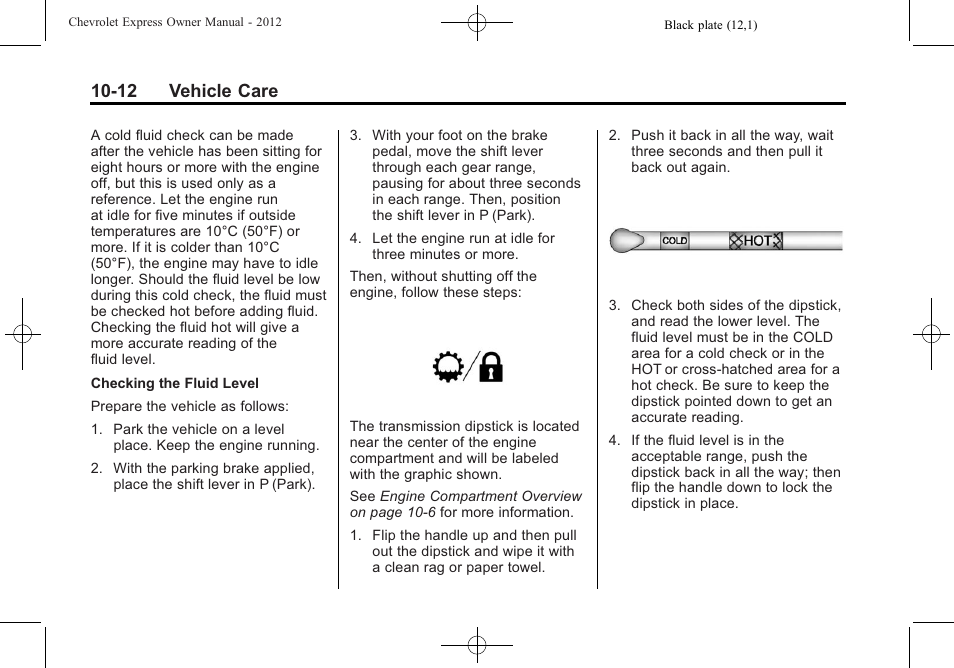 12 vehicle care | CHEVROLET 2012 Express User Manual | Page 276 / 430