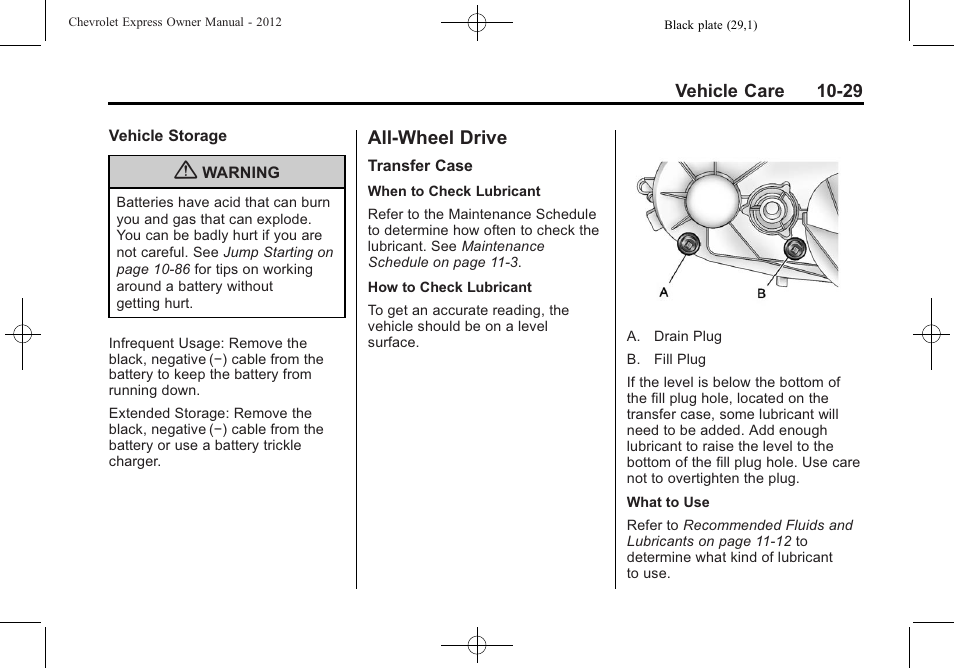 All-wheel drive, All-wheel drive -29 | CHEVROLET 2012 Express User Manual | Page 293 / 430