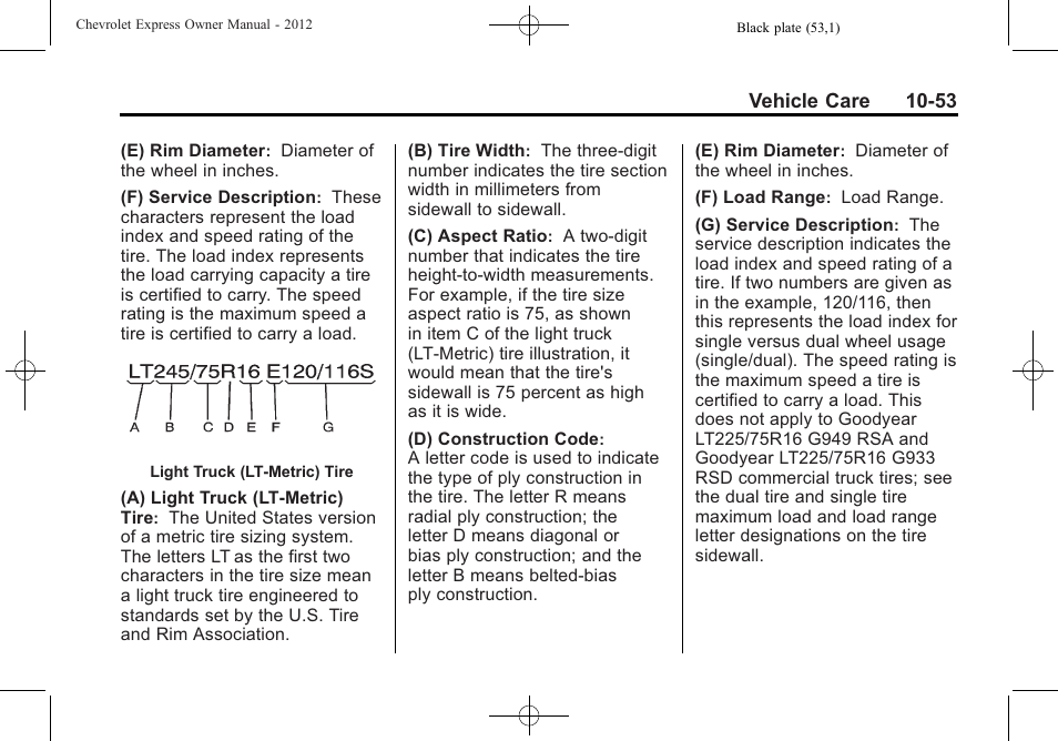 CHEVROLET 2012 Express User Manual | Page 317 / 430