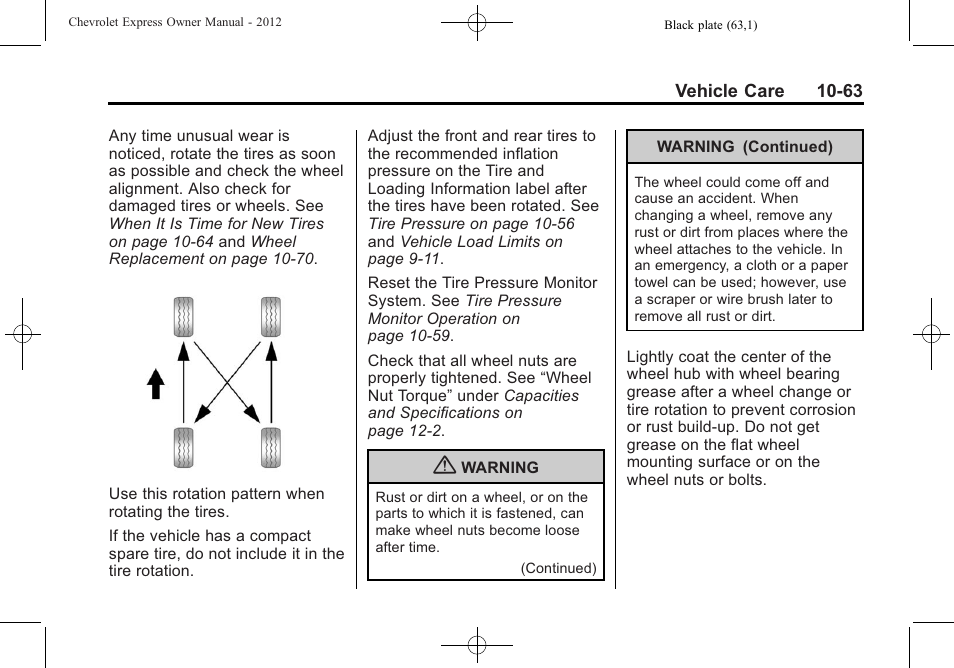 CHEVROLET 2012 Express User Manual | Page 327 / 430