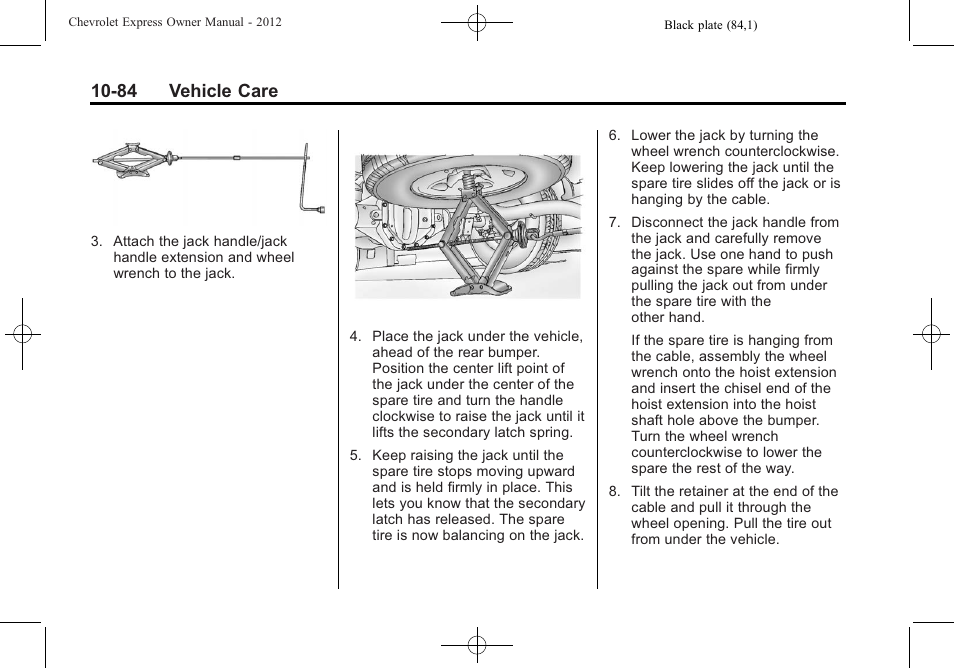 84 vehicle care | CHEVROLET 2012 Express User Manual | Page 348 / 430