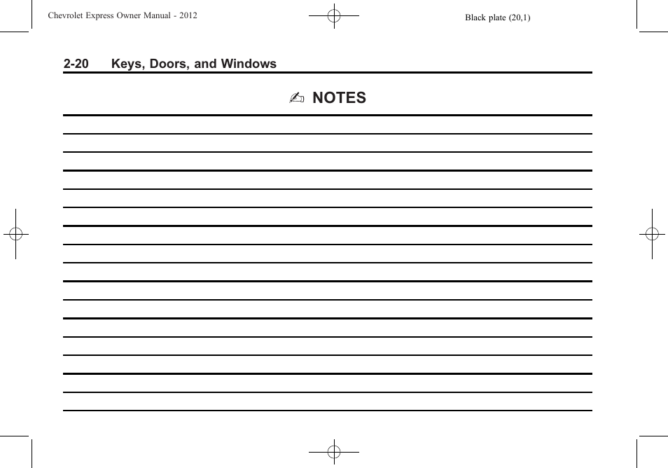 CHEVROLET 2012 Express User Manual | Page 48 / 430