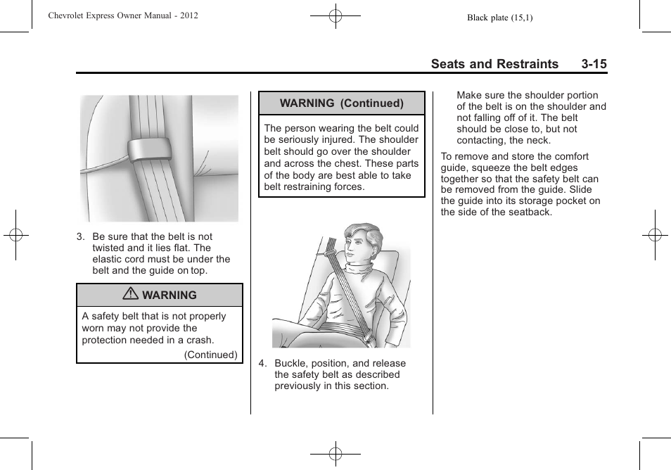 CHEVROLET 2012 Express User Manual | Page 63 / 430