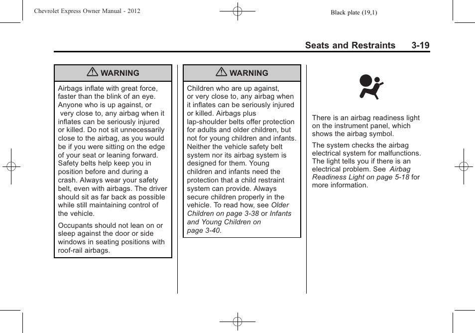 CHEVROLET 2012 Express User Manual | Page 67 / 430