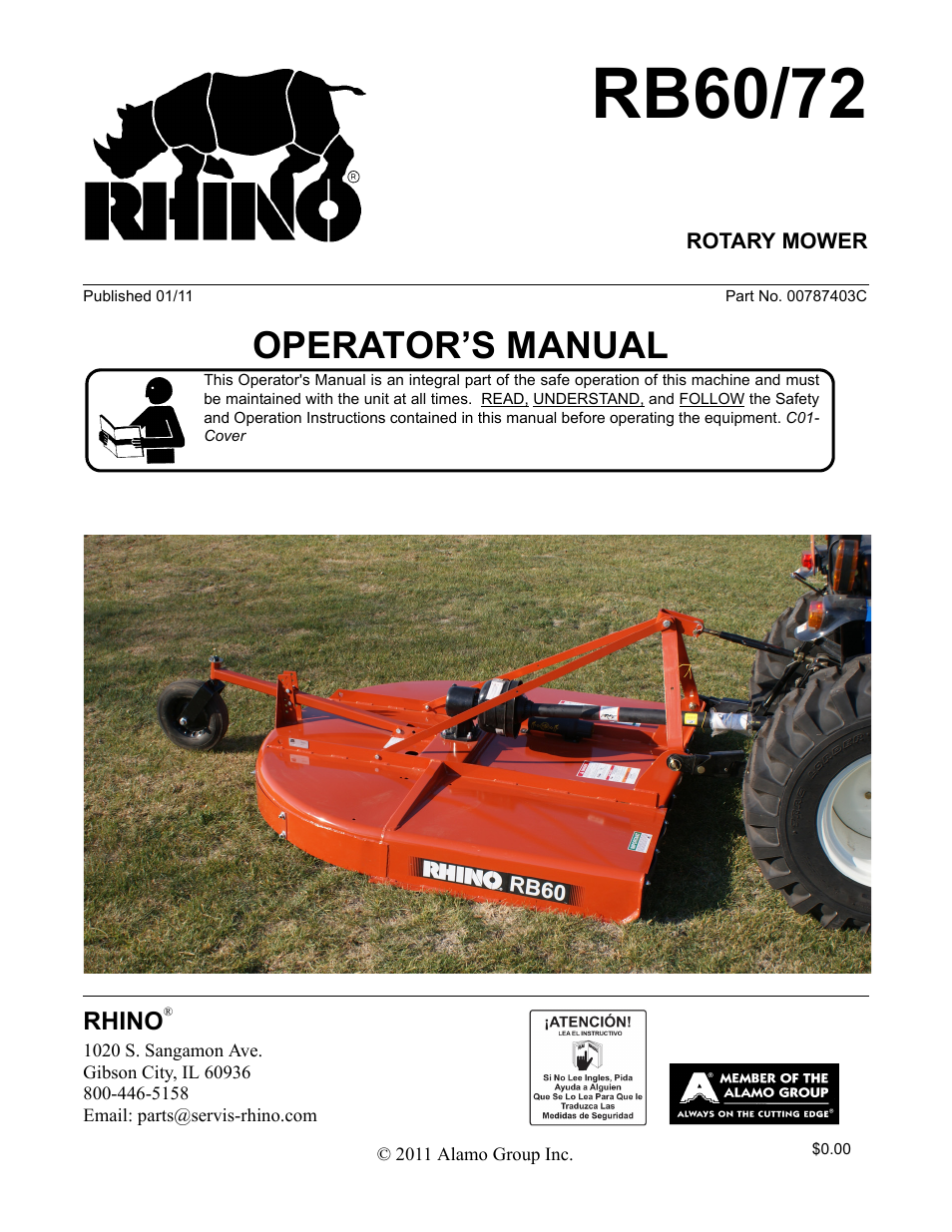 Blue Rhino RB60/72 User Manual | 178 pages