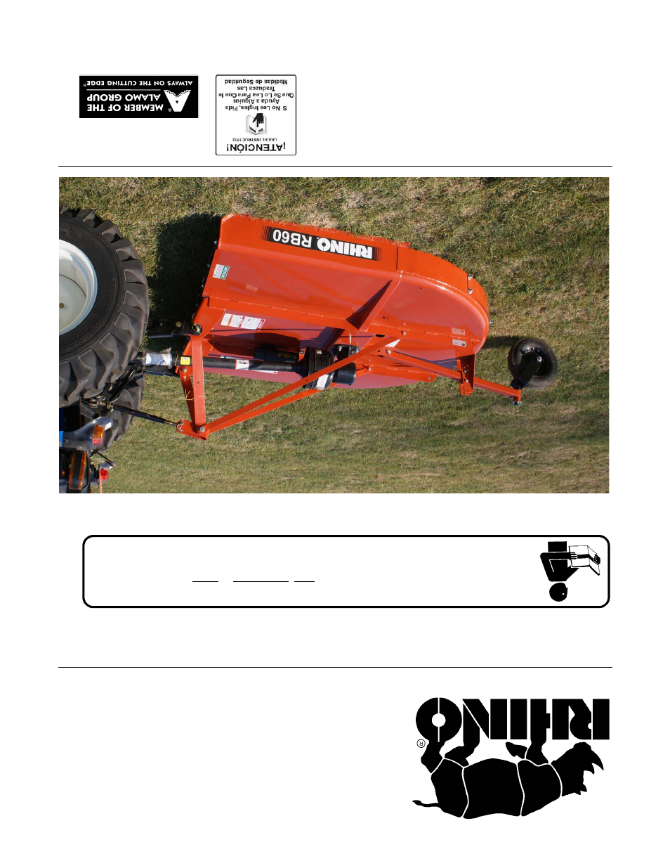 Rb60/72, Manual de operador, Rhino | Blue Rhino RB60/72 User Manual | Page 178 / 178