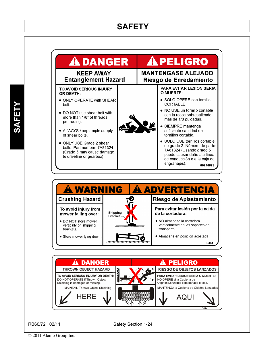 Safety | Blue Rhino RB60/72 User Manual | Page 32 / 178