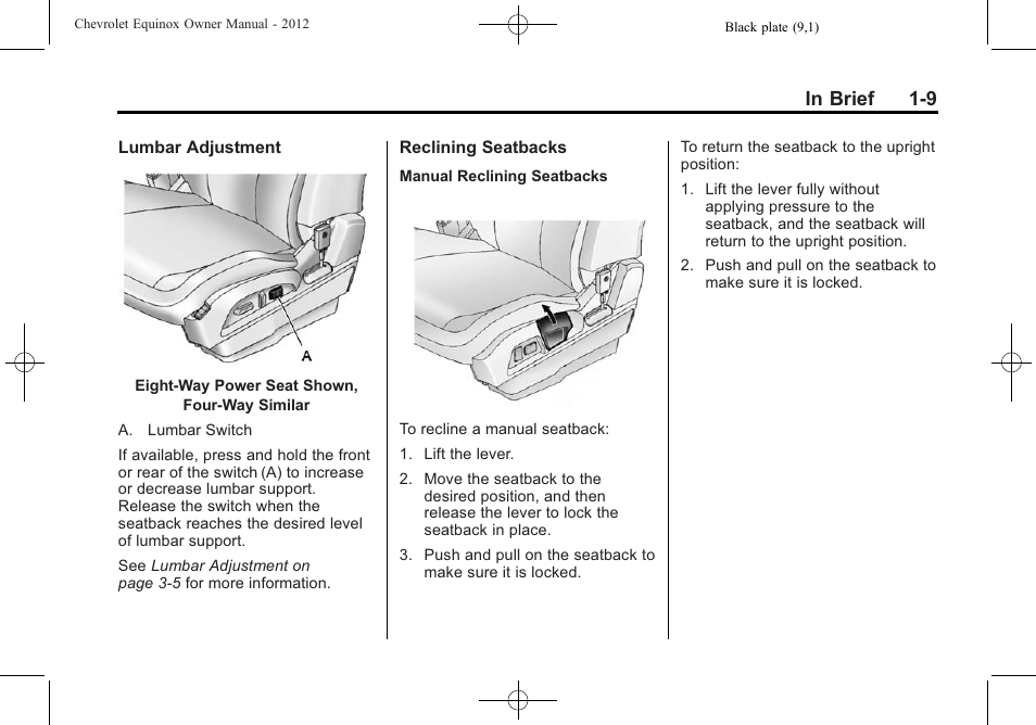 CHEVROLET 2012 Equinox User Manual | Page 15 / 428