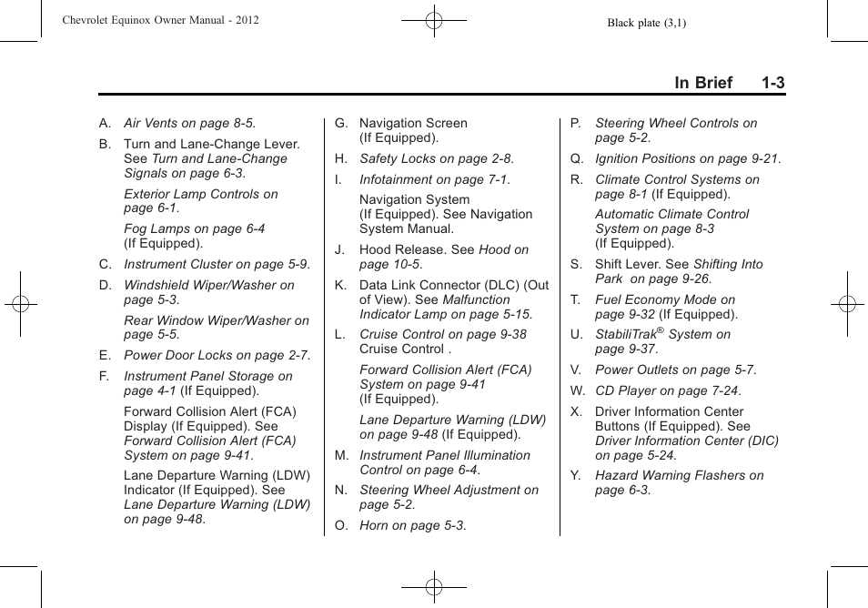 CHEVROLET 2012 Equinox User Manual | Page 9 / 428