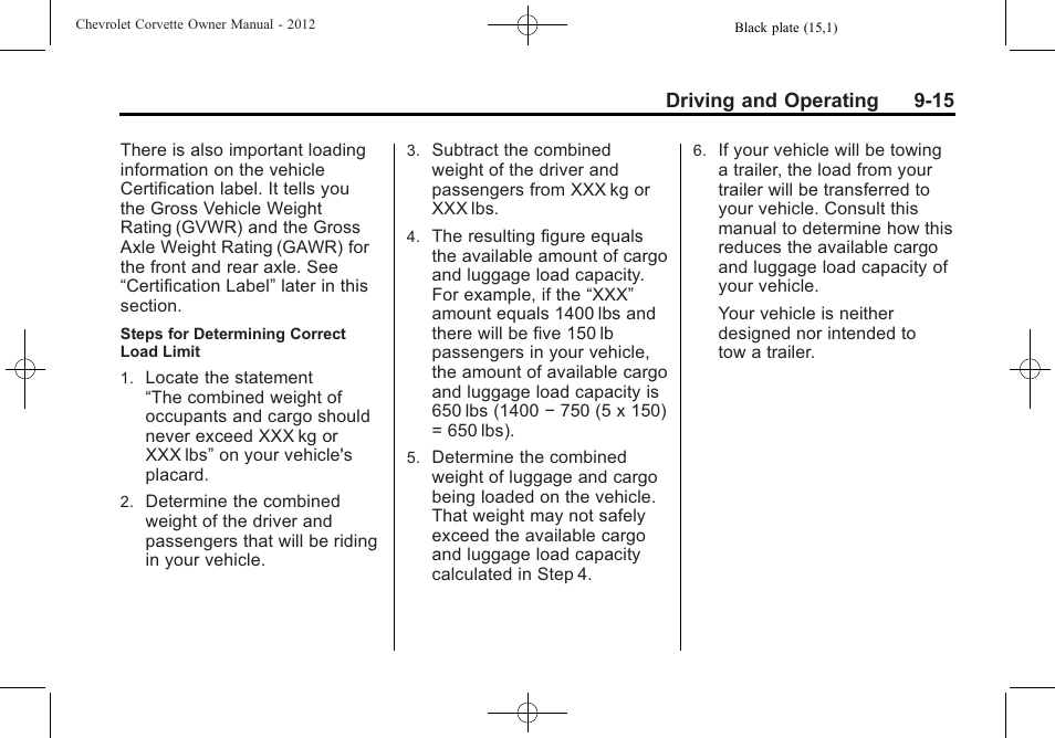 CHEVROLET 2012 Corvette User Manual | Page 237 / 432