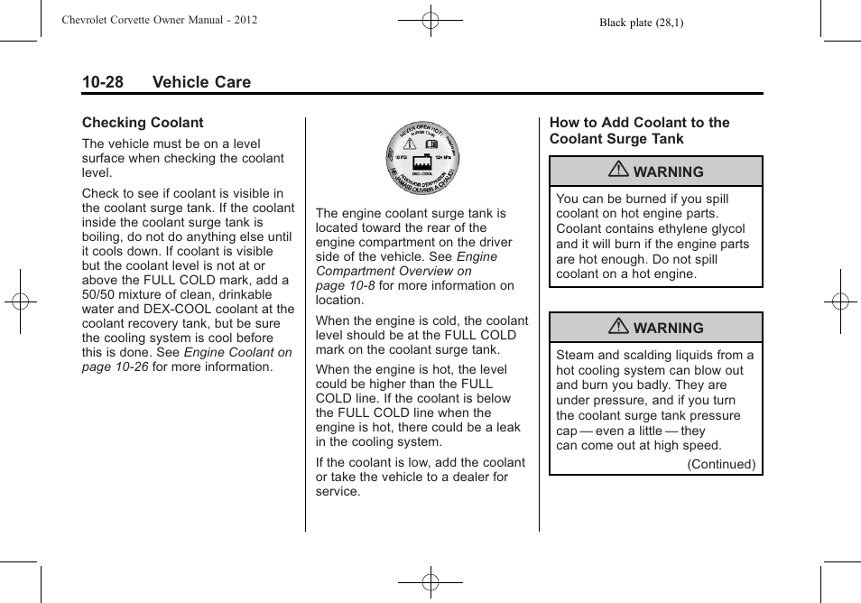 CHEVROLET 2012 Corvette User Manual | Page 304 / 432