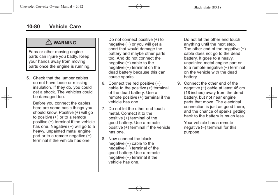 CHEVROLET 2012 Corvette User Manual | Page 356 / 432