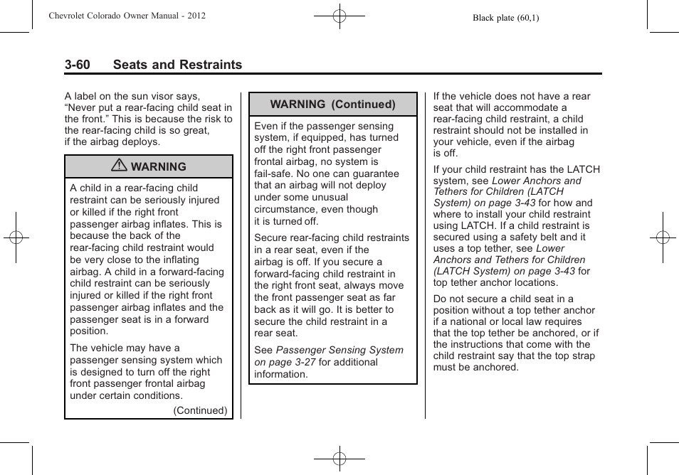 CHEVROLET 2012 Colorado User Manual | Page 108 / 408