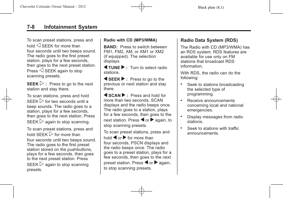 CHEVROLET 2012 Colorado User Manual | Page 156 / 408