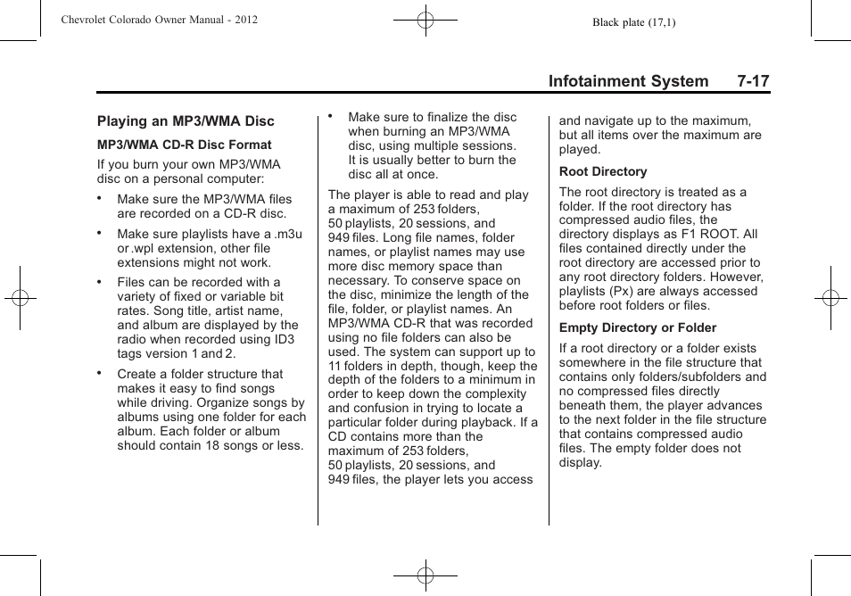 Infotainment system 7-17 | CHEVROLET 2012 Colorado User Manual | Page 165 / 408