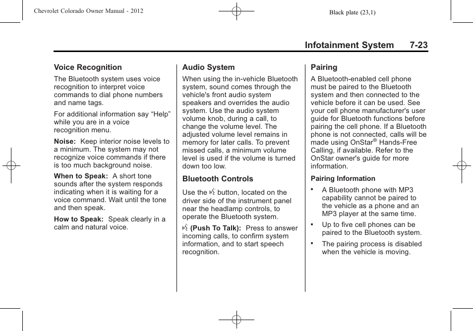 Infotainment system 7-23 | CHEVROLET 2012 Colorado User Manual | Page 171 / 408