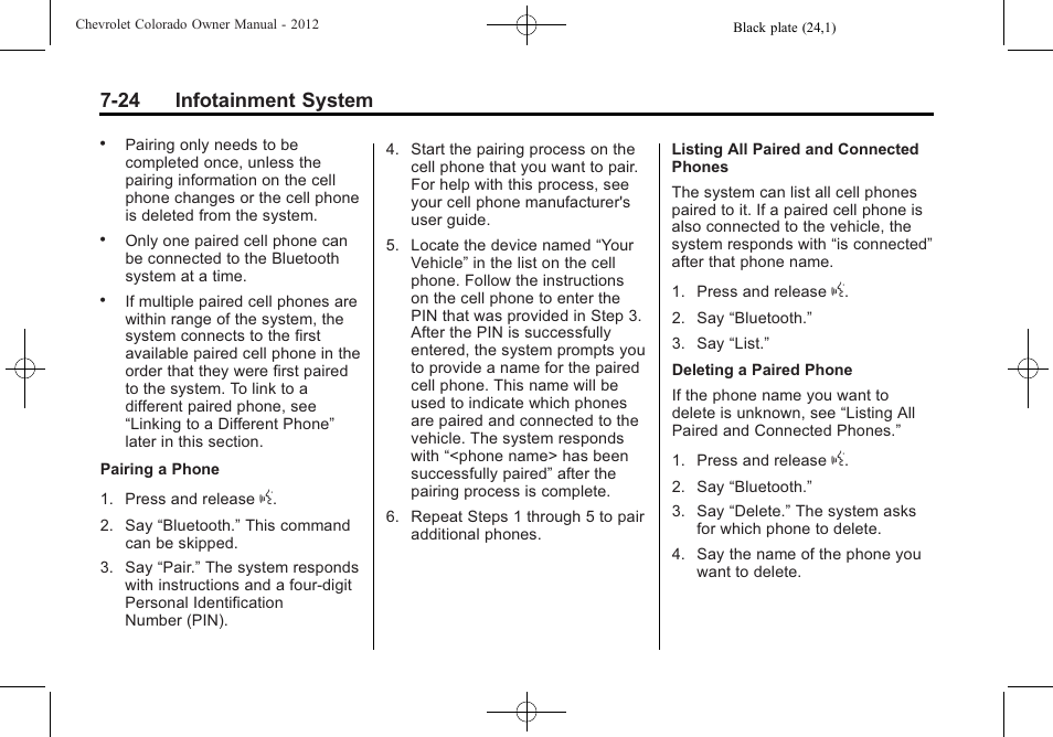 24 infotainment system | CHEVROLET 2012 Colorado User Manual | Page 172 / 408