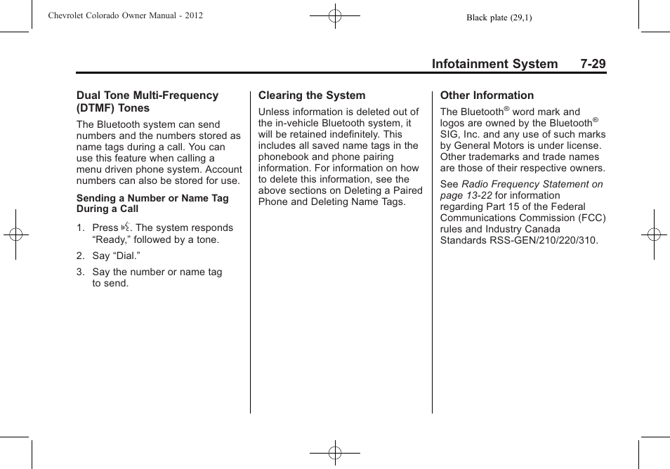 Infotainment system 7-29 | CHEVROLET 2012 Colorado User Manual | Page 177 / 408