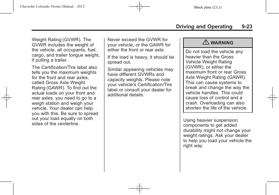 CHEVROLET 2012 Colorado User Manual | Page 205 / 408