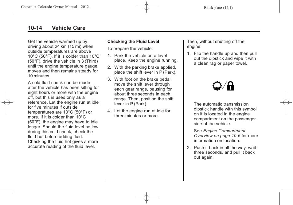 14 vehicle care | CHEVROLET 2012 Colorado User Manual | Page 264 / 408