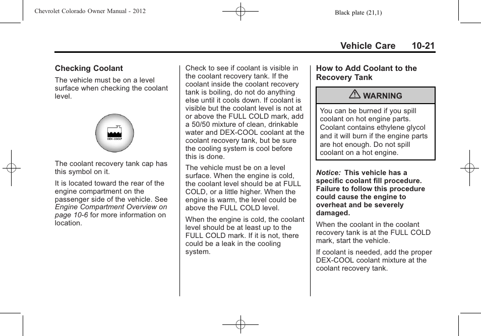 CHEVROLET 2012 Colorado User Manual | Page 271 / 408