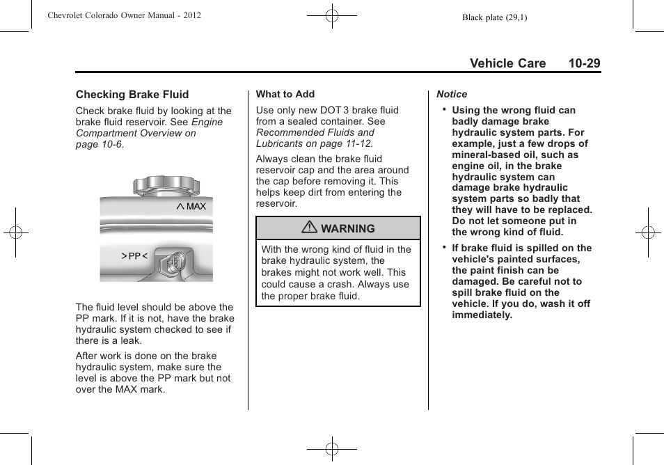 Vehicle care 10-29 | CHEVROLET 2012 Colorado User Manual | Page 279 / 408