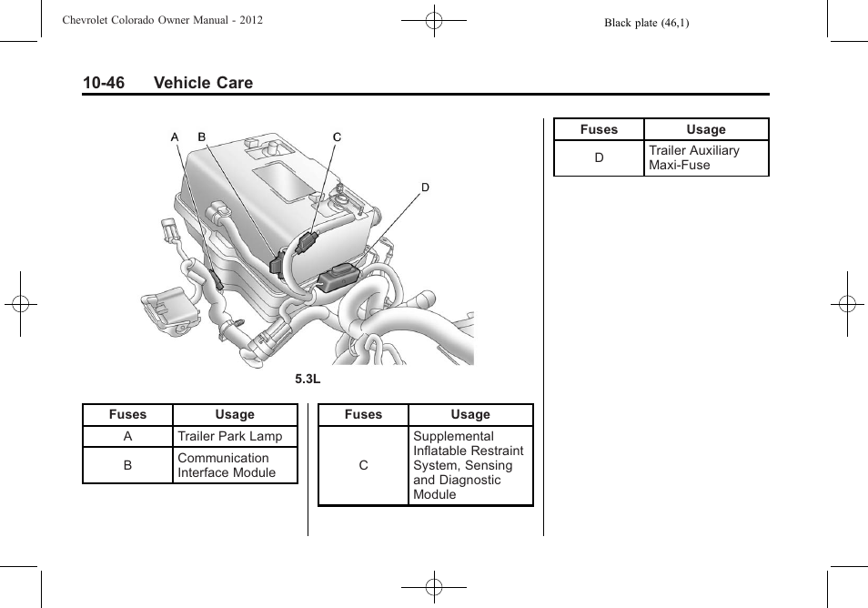 46 vehicle care | CHEVROLET 2012 Colorado User Manual | Page 296 / 408