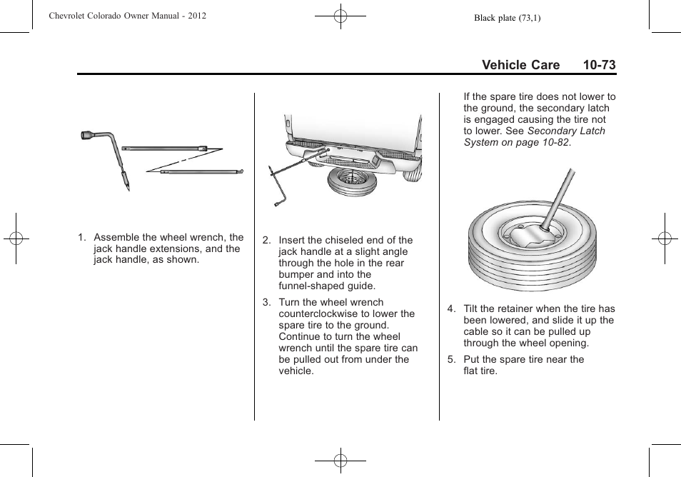 Vehicle care 10-73 | CHEVROLET 2012 Colorado User Manual | Page 323 / 408