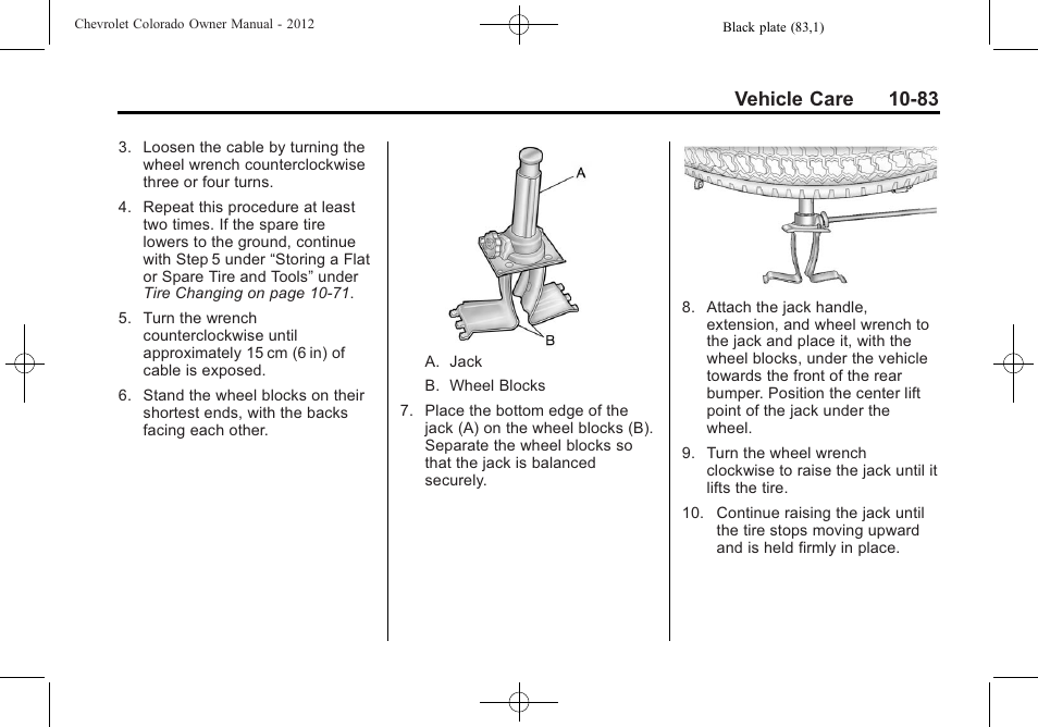 Vehicle care 10-83 | CHEVROLET 2012 Colorado User Manual | Page 333 / 408