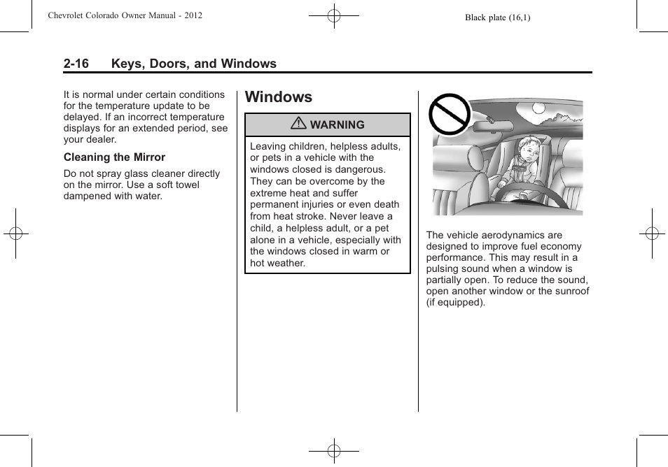 Windows, Windows -16 | CHEVROLET 2012 Colorado User Manual | Page 44 / 408