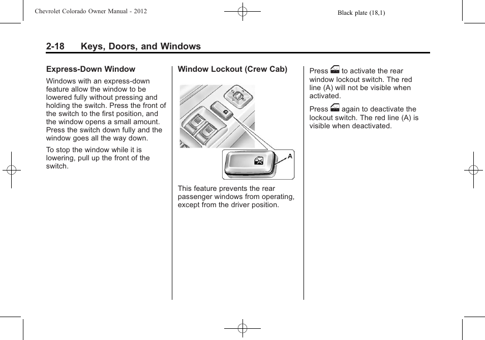 CHEVROLET 2012 Colorado User Manual | Page 46 / 408