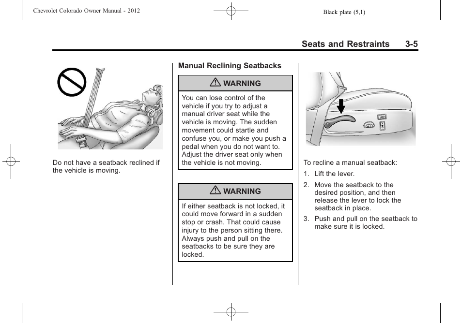CHEVROLET 2012 Colorado User Manual | Page 53 / 408