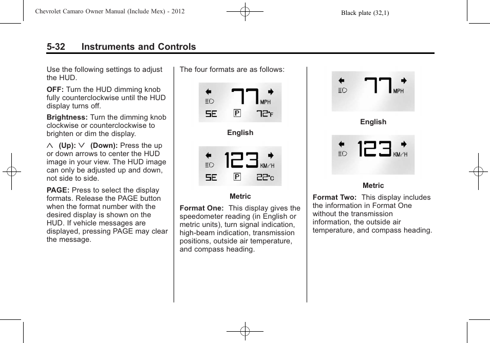 CHEVROLET 2012 Camaro User Manual | Page 140 / 444