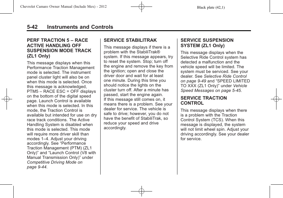 CHEVROLET 2012 Camaro User Manual | Page 150 / 444