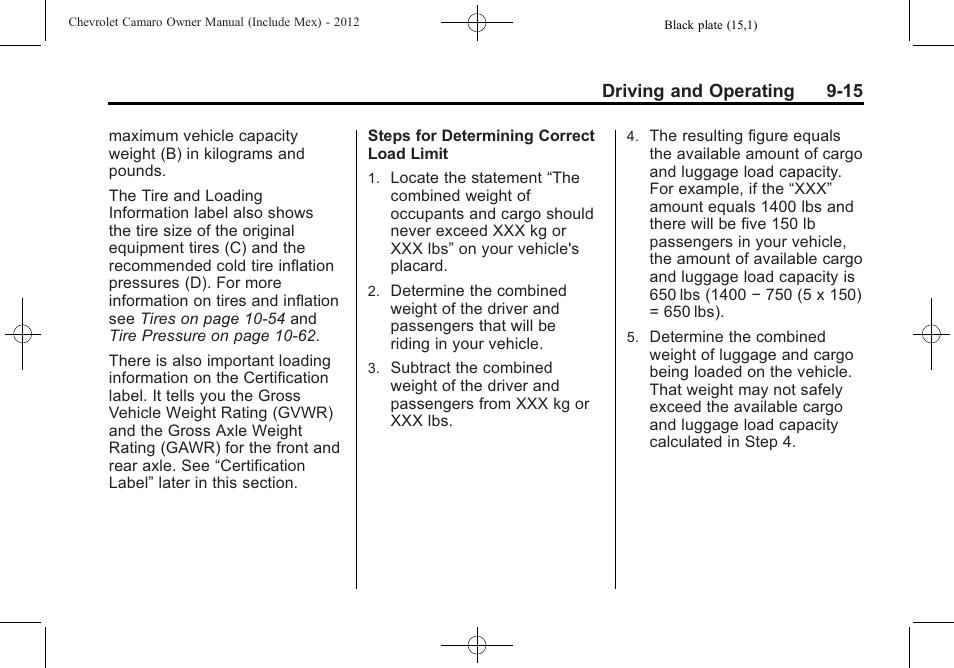 CHEVROLET 2012 Camaro User Manual | Page 221 / 444