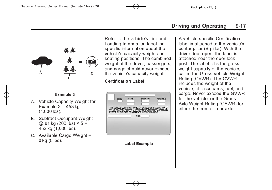 CHEVROLET 2012 Camaro User Manual | Page 223 / 444